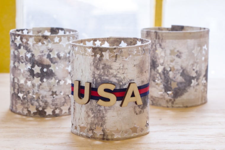 Fourth of July Candle Wraps