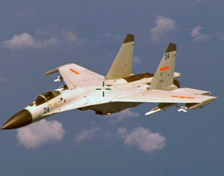 Image: A Chinese J-11 fighter jet