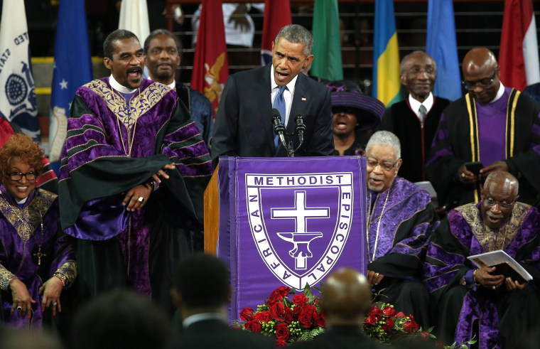 Image: President Obama Joins Mourners At Funeral Of Rev. Clementa Pinckney