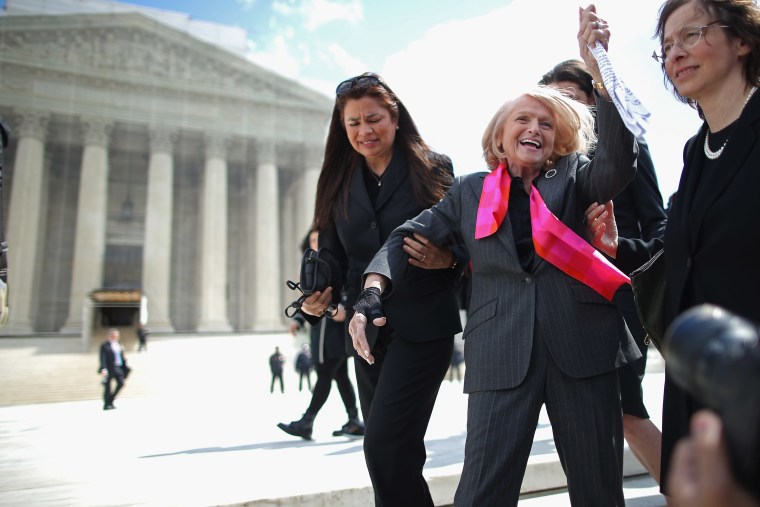 Image: Supreme Court Hears Arguments On California's Prop 8 And Defense Of Marriage Act