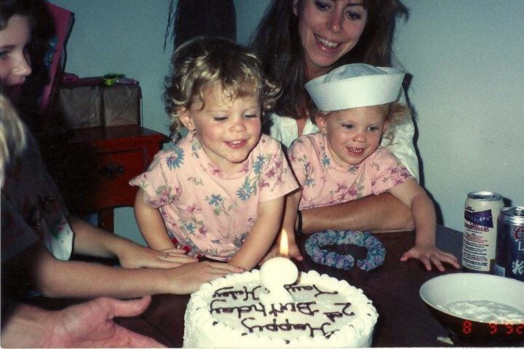 Twin Halee Pucks writes on Facebook, “This is my twin sister Taylor Brooke and I on our 2nd birthday! We are about to turn 25 next month. We are two very different people,but she is my best friend. Although we got the same degree without knowing it as undergrads! There is nothing like a twin bond! Last year we spent our 1st birthday apart. It was the loneliest I have ever felt. She is the zig to my zag and I would be lost without her.”