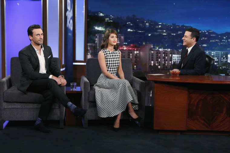 JON HAMM, LIZZY CAPLAN, JIMMY KIMMEL