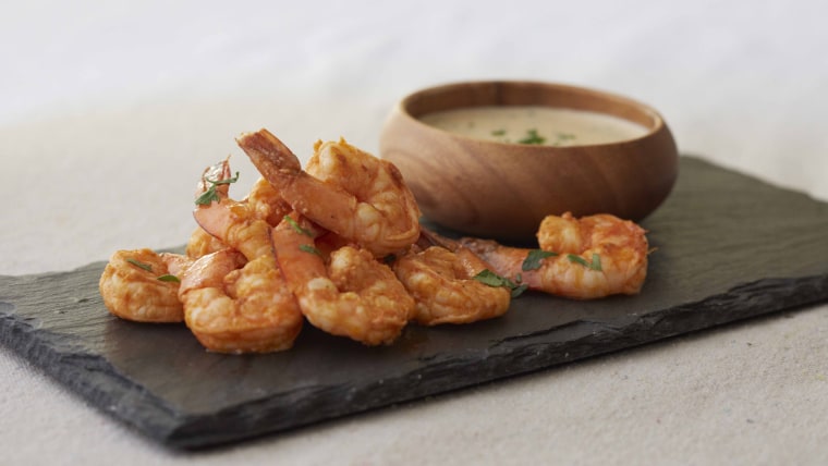 Buffalo Grilled Shrimp with Goat Cheese Dipping Sauce