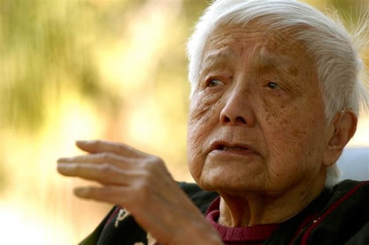 Grace Lee Boggs is seen during an interview for her PBS documentary, "American Revolutionary: The Evolution of Grace Lee Boggs."