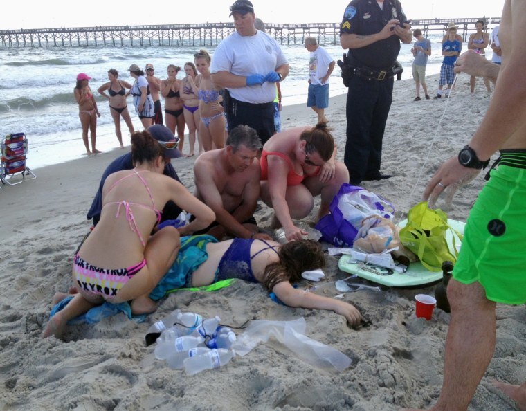Image: Aftermath of N.C. shark attack