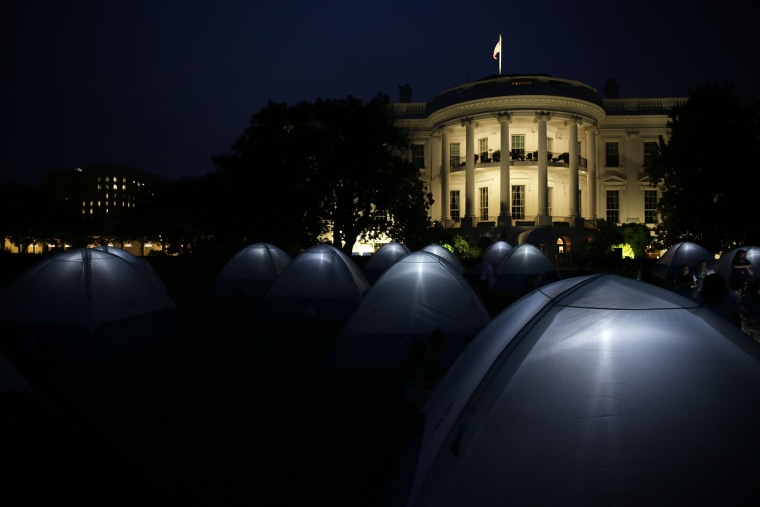 Image: President, First Lady Host Girls Scouts At First-Ever White House Campout