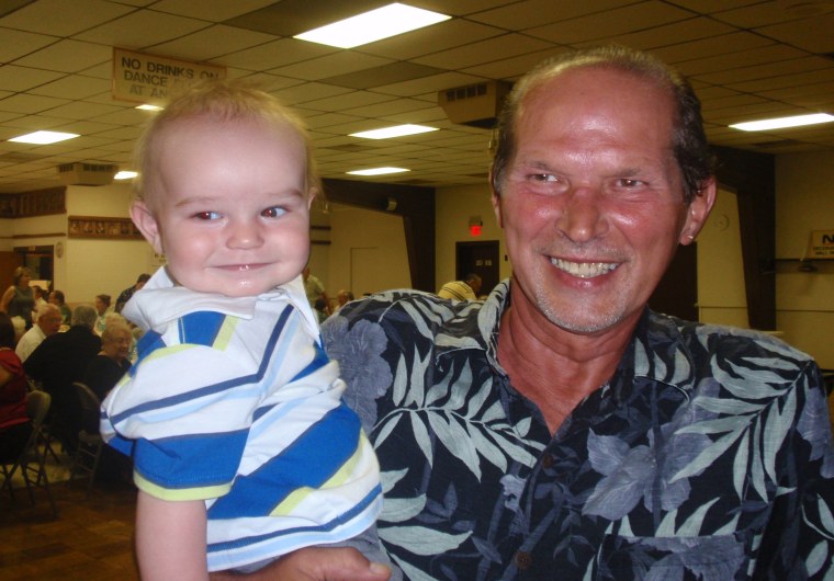 Image: Robert Sobieray, shown with his grandson Will, before unnecessary cancer treatments made his teeth fall out.