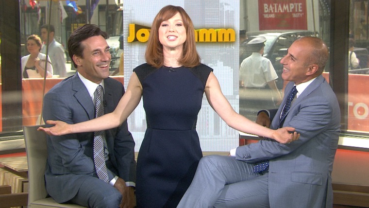 Jon Hamm talks ‘Minions,’ reunites with Ellie Kemper