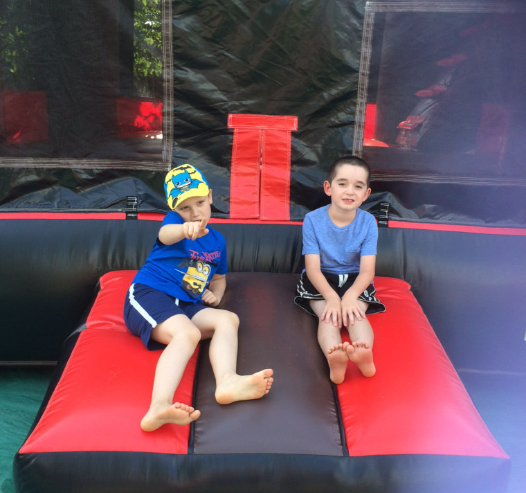 Timothy (left) and Carter (right) at birthday party