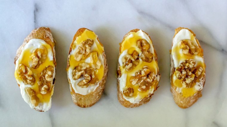 Honey walnut bruschetta