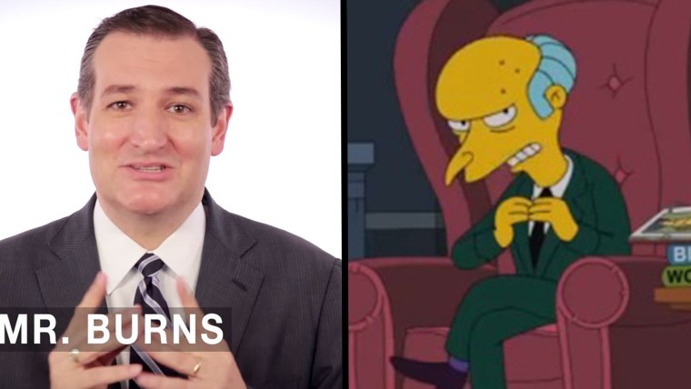 Ted Cruz and Mr. Burns