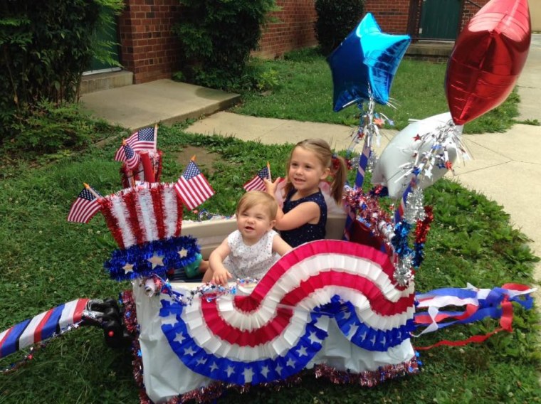 "Fourth of July parade in our neighborhood!"