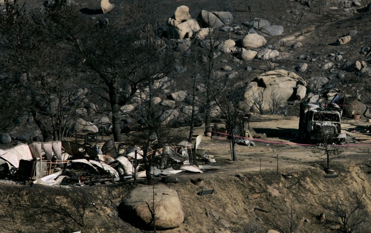 Image: Aftermath of the Esperanza fire in Twin Pines, Calif. in October 2006