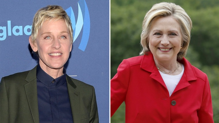 Hillary Clinton and Ellen DeGeneres