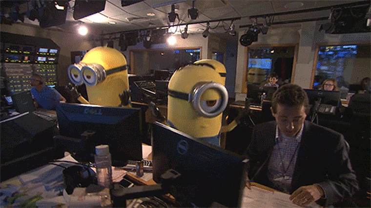 Minions take over the TODAY control room