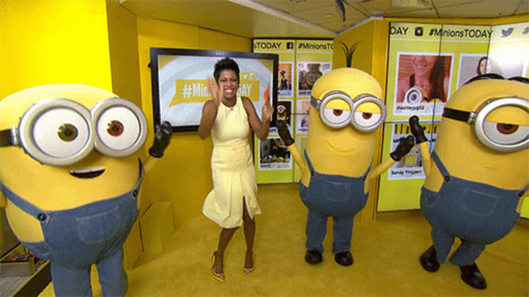 Minions dance with Tamron Hall