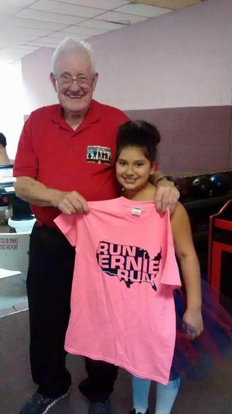 Fan with "Run Ernie Run" shirt