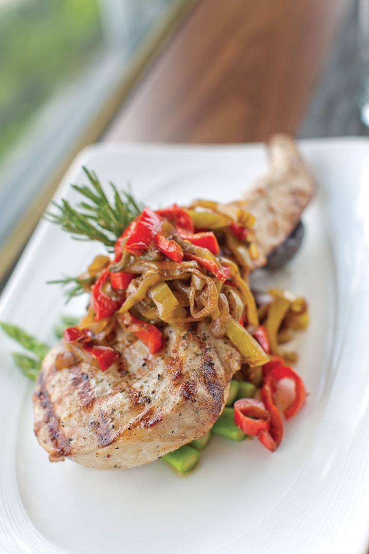 Pork Chops with Sweet and Spicy Peperonata