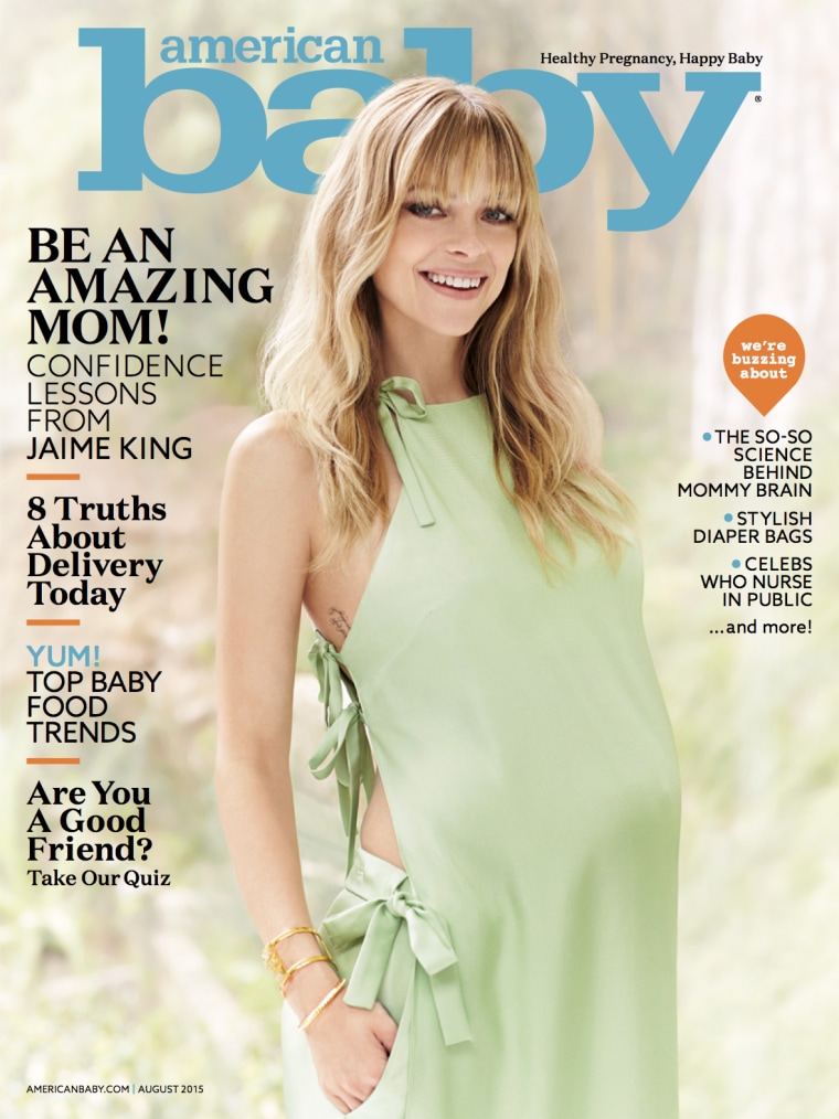 Model-actress Jaime King is the focus of American Baby magazine's August 2015 cover story.