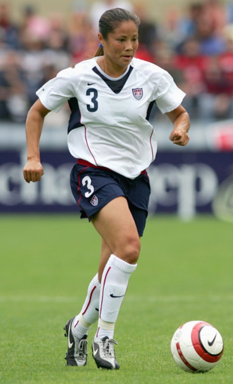 Lorrie Fair, of mixed-Chinese/American heritage, played was the youngest player on the 1999 team that won the FIFA Women's World Cup.