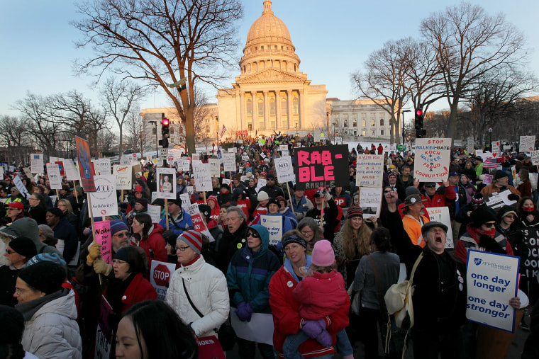 Dem. Senators Return To Wisconsin Capitol As Protests Resume After Vote