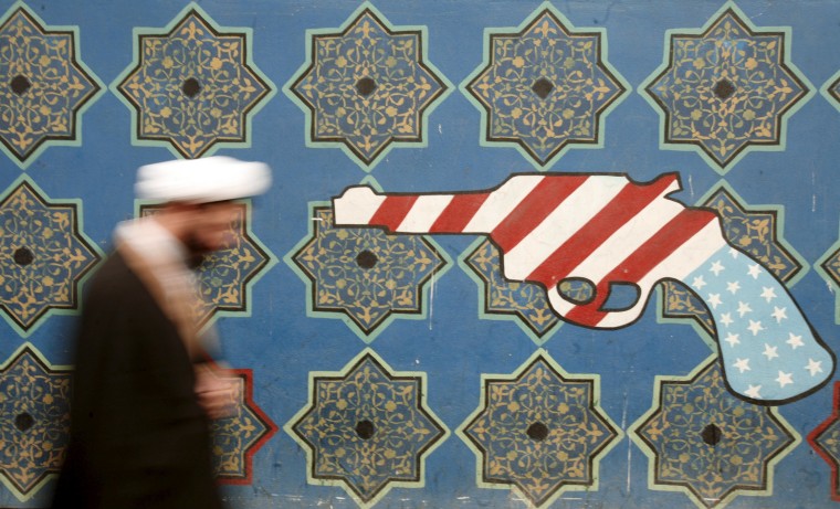 Image: Mural at former U.S. Embassy in Tehran in 2007