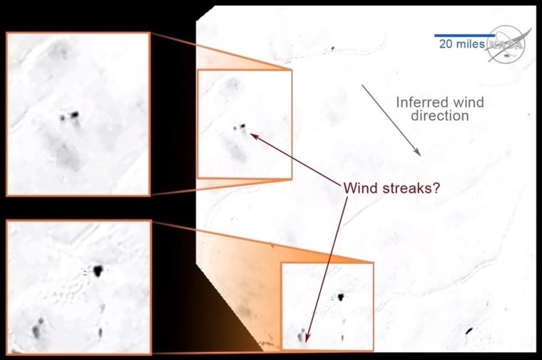 Image: Wind streaks on Pluto?