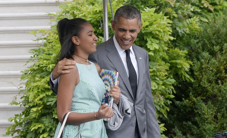 Image: President Barack Obama and daughter Sasha