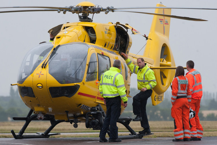 Duke of Cambridge Begins First Shift As Air Ambulance Pilot