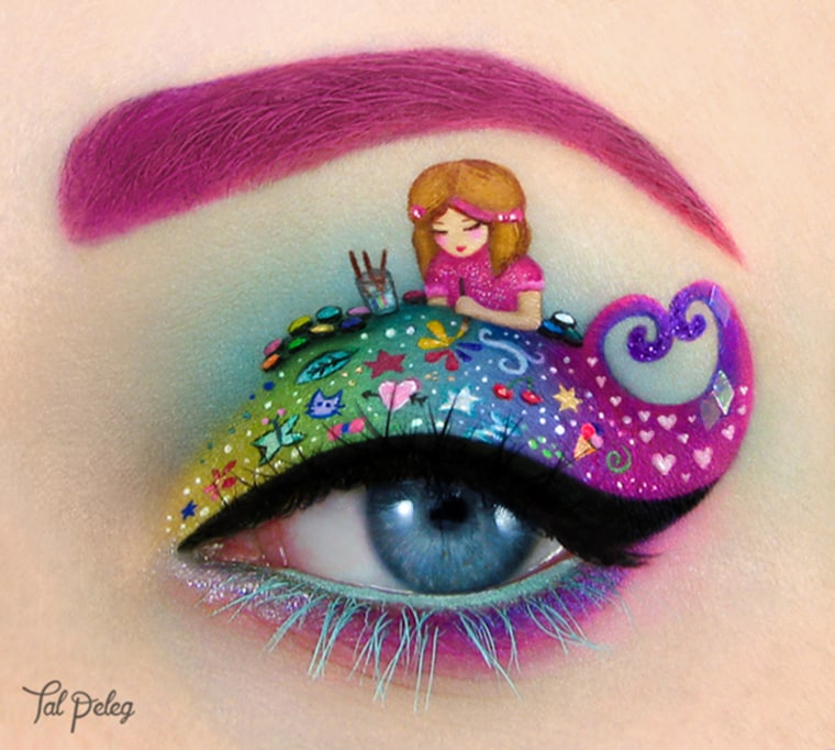 Eye art: Child artist (Barbie project)