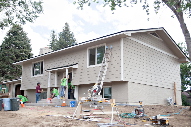 The home as it was being renovated.