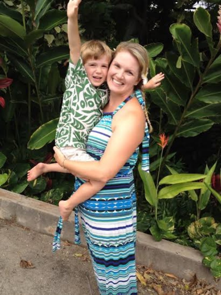 It has taken Dana Macario (shown with son Ben) two years to make close mom friends in her new home of Maui, Hawaii.