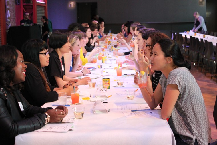 Participants at a Speed Dating for Moms event in Brooklyn last year.