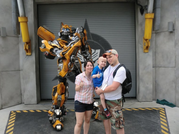 Billy Lee and family at the Transformers 3-D ride at Universal Studios