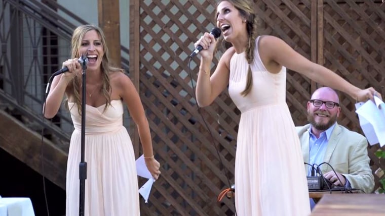 Sisters sing the best wedding toast ever
