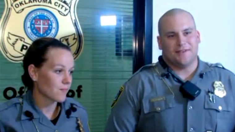Oklahoma City Police Officers Amy Hanson and Travis Vernier