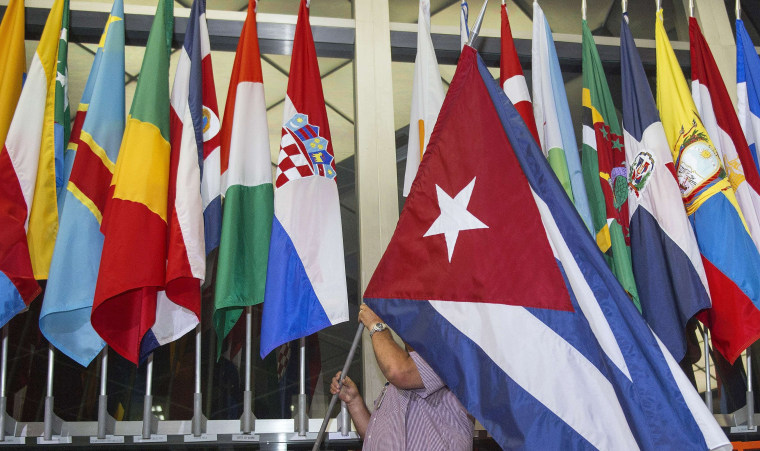 Image: Cuban Flag at State Department