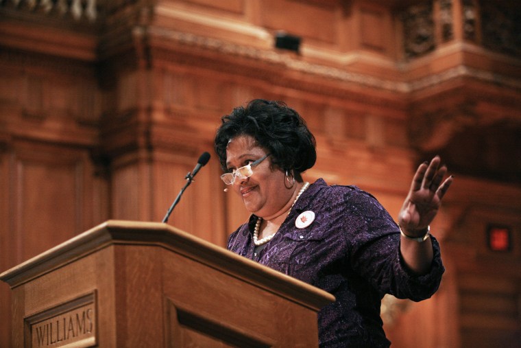 Image: Collette Flanagan speaking at Williams College  in February 2015. Claiming Williams Day.