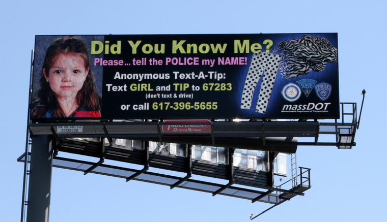 Massachusetts State Police and the Suffolk County District Attorney’s office are working with MassDOT to expand outreach to the public through digital billboards seeking assistance identifying the unknown toddler whose body was found on Deer Island last month.