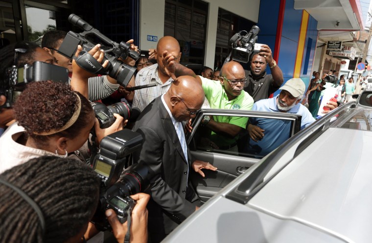 Image: Jack Warner leaves a Trinidad court this month
