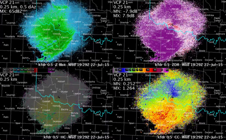 IMAGE: Bugs reflected on radar in north Texas