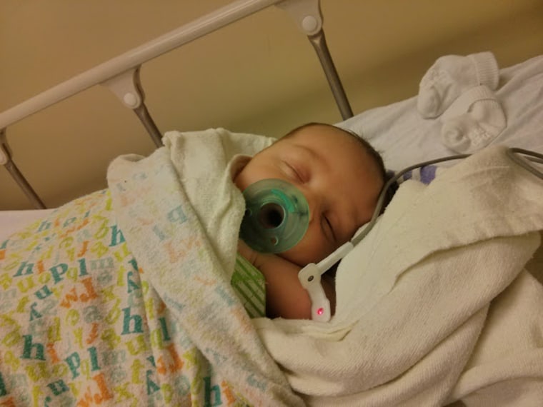 Kaylee Goemans' baby, Dominic, was in the ER because of complications to an intestine disorder.