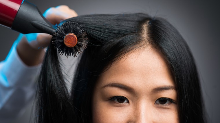 Woman blow-dry