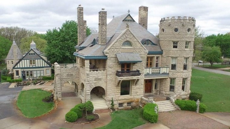 Riverside Mansion in Wichita, Kansas is a castle for sale