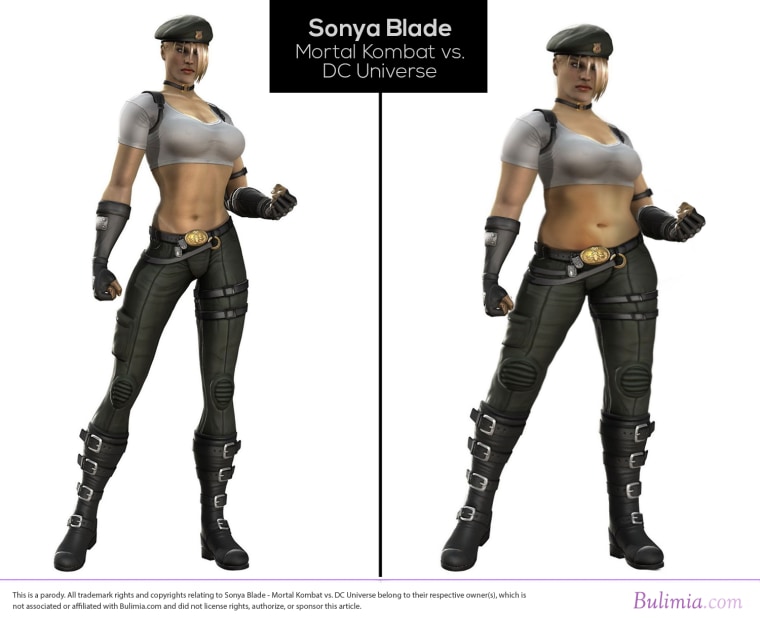 Reverse photoshopping of womens bodies in video games