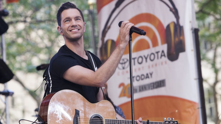 Andy Grammer performs on the TODAY Show plaza.