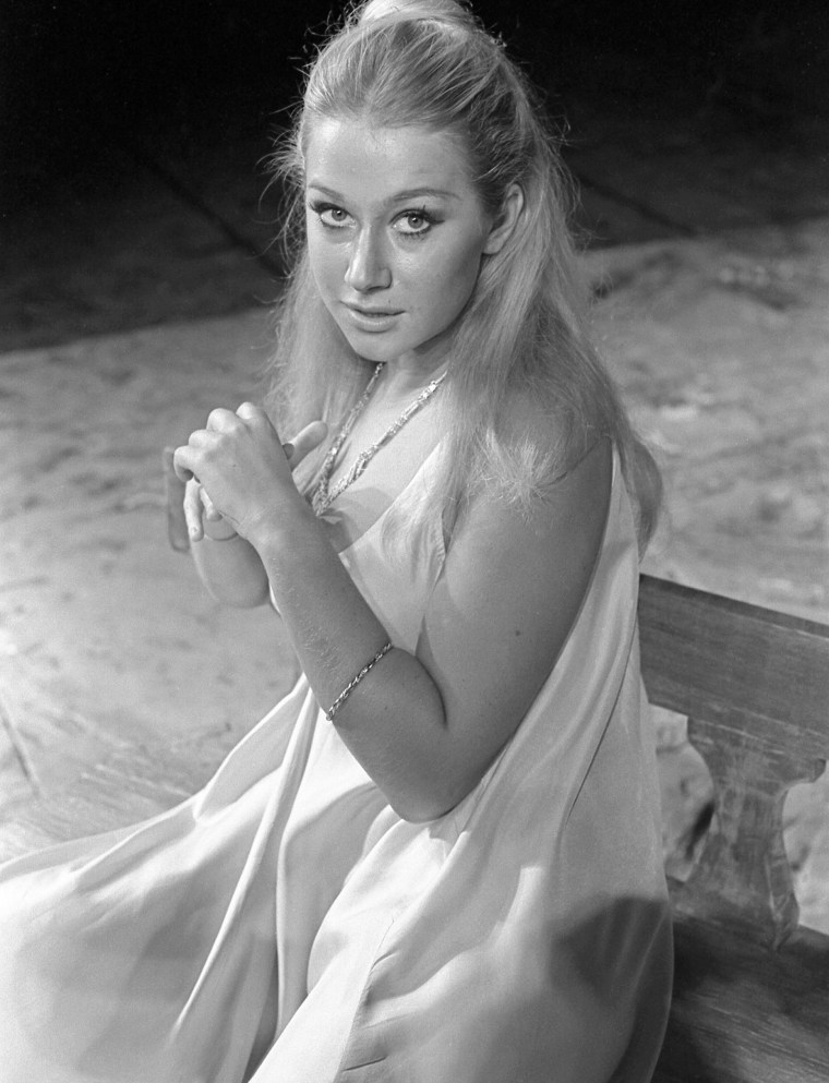 Actress Helen Mirren as Cressida in a scene from Troilus and Cressida at the Royal Shakespeare Theatre in Stratford.