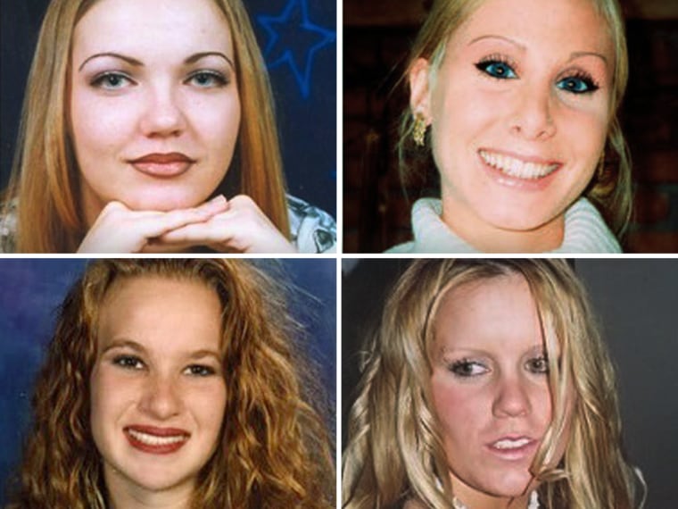 The four dead or missing Nevada women were identified as, from top left, Jodi Marie Brewer, Lindsay Marie Harris, Misty Marie Saens and Jessica Edith Foster.