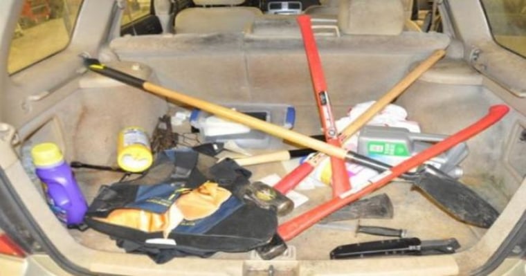 IMAGE: Tools found in Neal Falls' car