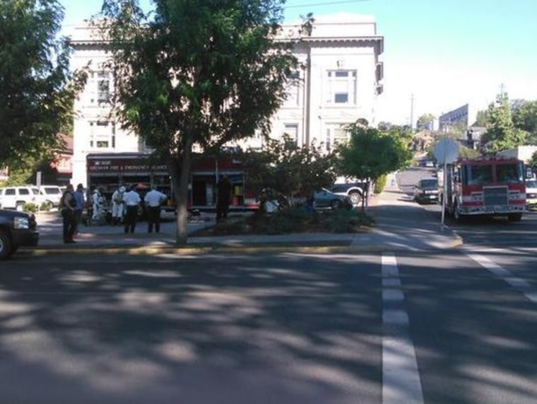 IMAGE: Haz-mat response at Wasco County, Oregon, Courthouse